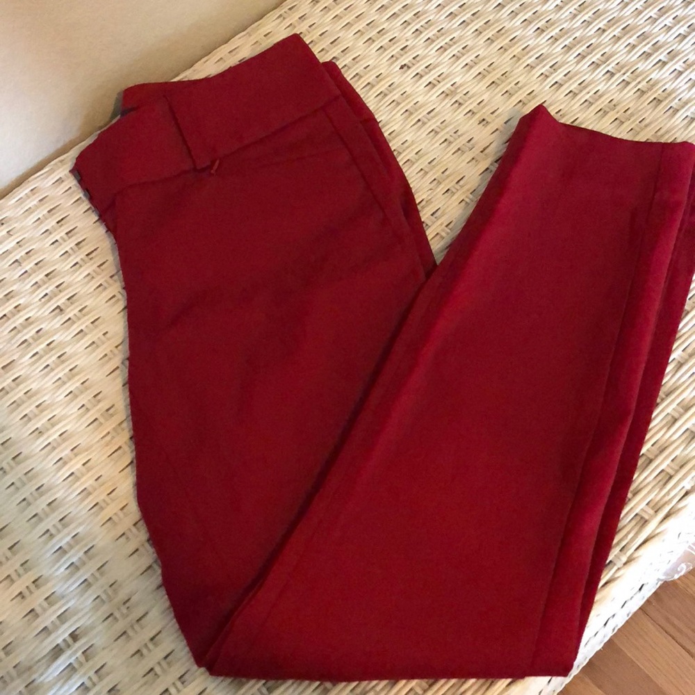Work pant capris, Deep red, exact stretch 😍